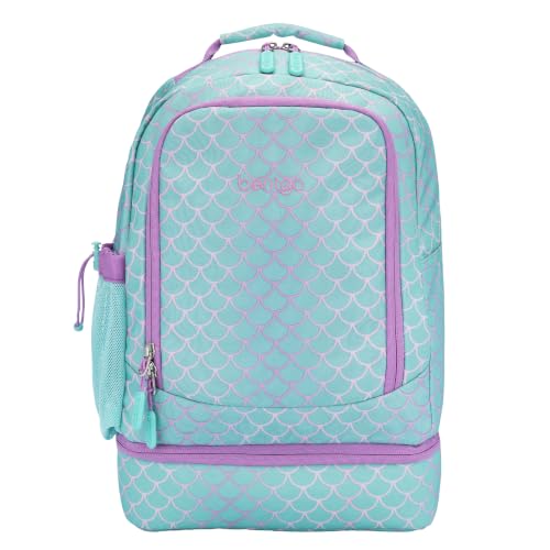 Bentgo Kids 2-in-1 Backpack & Insulated Lunch Bag - Durable 16” Backpack & Lunch Container in Unique Prints for School & Travel - Water Resistant, Padded & Large Compartments (Mermaid Scales) - color: Mermaid Scales