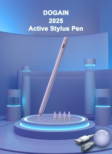 Stylus Pens for Touch Screens Power-Display Tablet Pen POM Tip Magnetic Digital Touch Pen Compatible with iPhone/iPad/iPad Pro/Lenovo/Switch 1/2/Other Smartphone and Tablet Devices (Purple) - color: 2SS-Purple