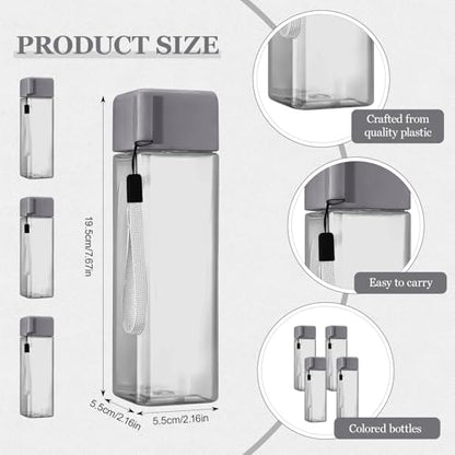 30 Pack Water Bottle Bulk 17 oz Plastic Sports Water Bottles for Kids Adult | Leak Proof Reusable Portable Large Drinking Cups for School Gym Outdoor Fitness,Grey