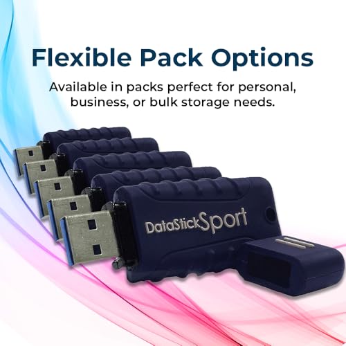 Centon Electronics MP Essential USB 3.2 Gen1 DataStick Sport Flash Drive, 8 GB, 10 USB Flash Drives, 10 Bulk Pack, Navy Blue - size: 8 GB, style: Pack of 10