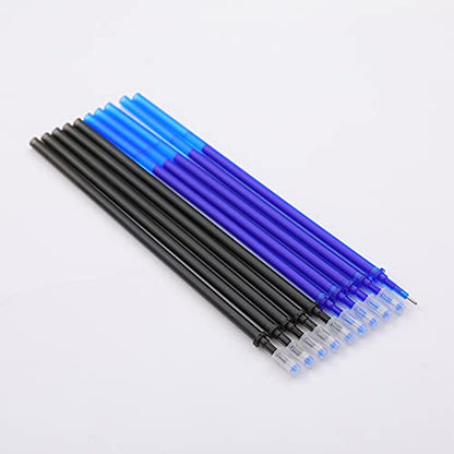 20 Pieces Blue Ink Erasable Gel Ink Pen Refills Fine Point 0.5mm Replaent Gel Pen Refills for Erasable Pens Office Scol Writing Stationery Supplies