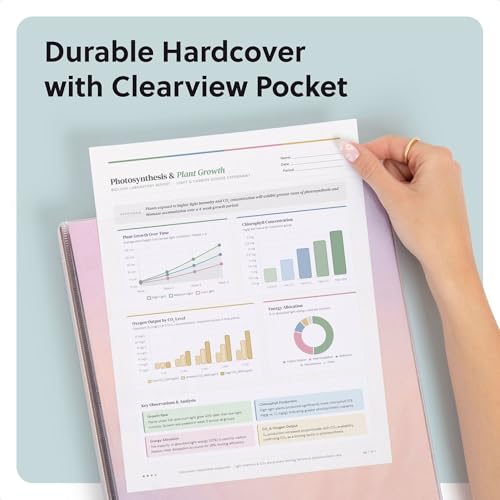 U Brands 2 Pack 1 Inch Clearview Binders, Pastel Drift, O-Ring, 2 Interior Pockets, Clear View Cover, Holds Letter Size Paper - style: 2 Count Pastel Drift