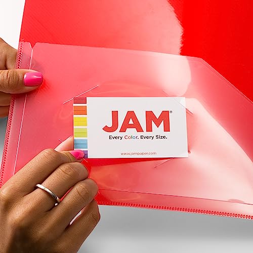 JAM PAPER Plastic 0.75 inch Binder - Red 3 Ring Binder - Sold Individually - color: Red, size: 0.75 inch