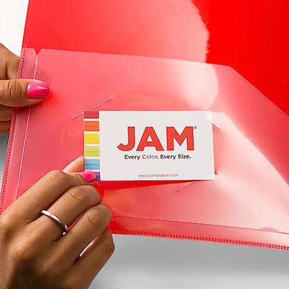 JAM PAPER Plastic 0.75 inch Binder - Red 3 Ring Binder - Sold Individually - color: Red, size: 0.75 inch