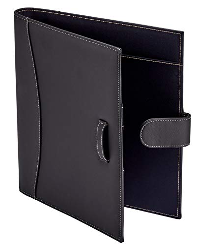 It's Academic Executive Faux Leather Portfolio Folder, Black - color: Black, style: 11.5" x 12"