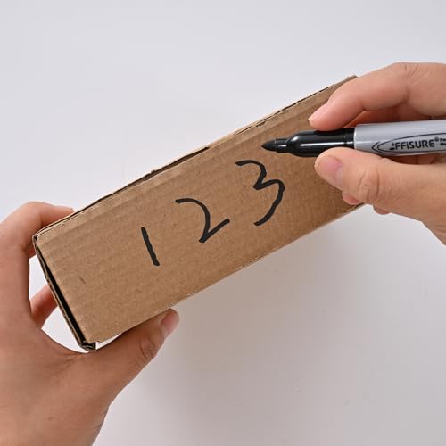 Permanent markers, 120 packs permanent markers bulk, quick drying in one second, waterproof, smooth, not easy to erase, durable, can be marked on glass, tiles and cloth, office supplies,Gray shell - size: 1 Count (Pack of 120)