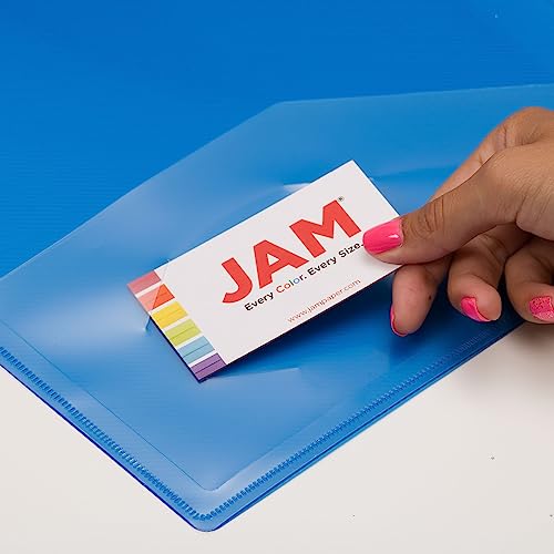 JAM PAPER Plastic 1 inch Binder - Blue 3 Ring Binder - Sold Individually - color: Blue, size: 1 inch
