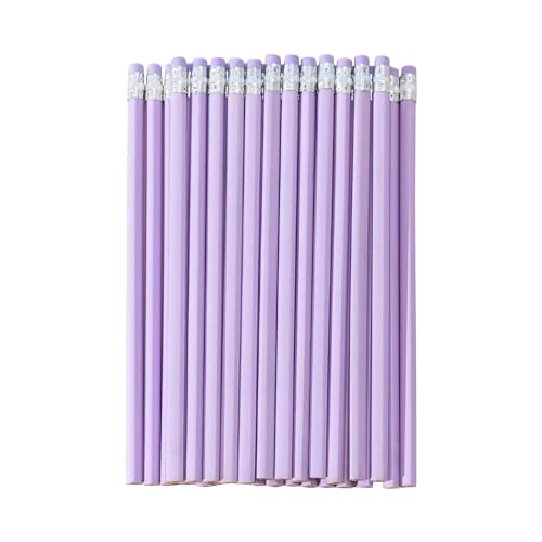 SHIDOW #2 HB Purple Wood Pencils With Erasers Office Writing 30 Pack | Purple Pencil Erasable