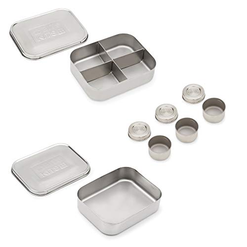 Bits Kits Bento Box Lunch and Condiment Containers Bundle, Stainless Steel | For Kids & Adults | Easily Fits In Lunchboxes | Durable Stainless Steel | Dishwasher Safe | Full Lunch Set | On The Go - style: Set of 3