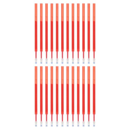 PATIKIL Erasable Gel Pen Refills, 24 Pcs Gel Ink Pens Refills Press Click Pen Fine Point 0.5mm Retractable Pens for Planner Writing Painting, Red - color: Red