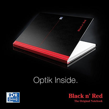 Oxford Black n' Red, A4 Notebook Hardcover, Casebound, Lined, 192 Page, 1 Notebook - size: A4, style: Pack of 1