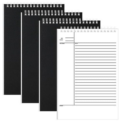 Cholemy 4 Pack Steno Notebooks, 6x9 Inches, 320 Sheets (80 Sheets/pad) Notes Notebook Top Spiral Ruled Writing Pads for School Office Business Students Teachers & Note Taking