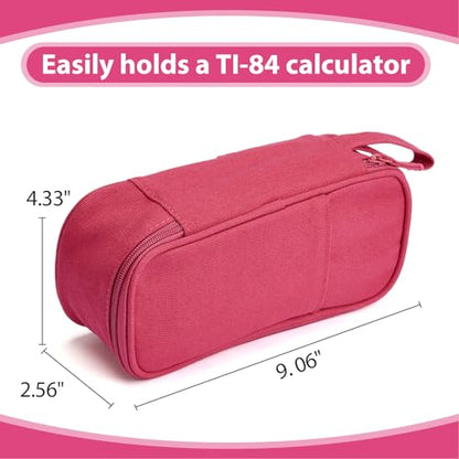 SPACEMATE Pencil Case Pouch Box Bag School Supplies Girls Boys Kids, Cute Preppy Stuff Large Big Capacity Aesthetic Pen Organizer, Back to College Stationary, Dark Pink, Heavy Duty Canvas, 1800ml - color: Dark Pink