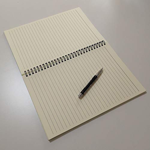 YUREE Spiral Notebook/Spiral Journal Lined, B5 Hard Kraft Cover Wire Bound Notebook Ruled, 70 Sheets (140 Pages), 10.5" x 7.3", Brown - color: 1 Pack-Brown