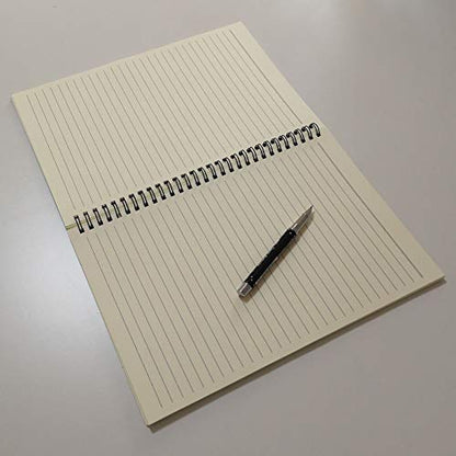YUREE Spiral Notebook/Spiral Journal Lined, B5 Hard Kraft Cover Wire Bound Notebook Ruled, 70 Sheets (140 Pages), 10.5" x 7.3", Brown - color: 1 Pack-Brown