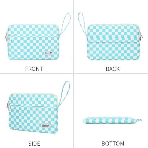 canvaslife 13.3-inch Notebook Computer, Shockproof, Waterproof and Protective Travel Notebook Computer case, Suitable for 13-13.3-inch Notebook Computer Cases (Ice Blue Checker) - color: Ice Blue Checker, size: 13 inch/13.3 inch