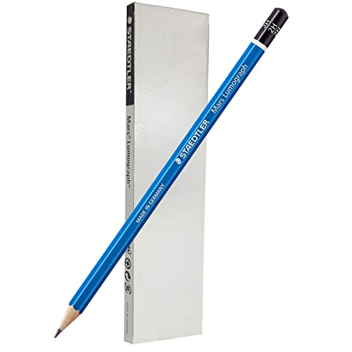 STAEDTLER Mars Lumograph 2H Graphite Art Drawing Pencil, 6 Pencils - style: 2H
