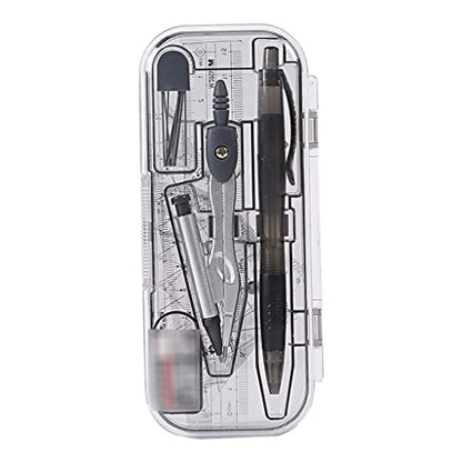 Mathematical Geometry Set Geometry Precision Tools Math Geometry Kit Metal Compass Student Circle Drawing Tools & Storage Box Math Supplies Ruler Compass Set