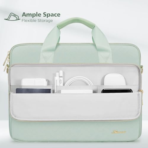 KIZUNA Laptop Sleeve Case 13 Inch Computer Shoulder Bag for 13.6" MacBook Air M2/MacBook Pro 14 M3 M2 M1 MAX/14 Lenovo ThinkPad X1 Carbon/IdeaPad Flex 5 Gen 8/IdeaPad Flex 5i/Yoga 9i Dell, Green - color: Green, size: 13-13.3 Inch