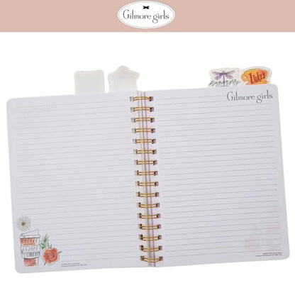 Gilmore Girls Tab Journal Notebook for Girls, Teens & Fans, Spiral Bound, 96 Lined Pages, 8 x 7 inches - style: Gilmore