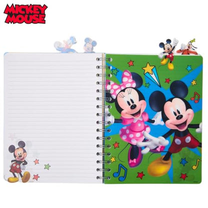 Innovative Designs Disney Mickey Mouse Journal Notebook, Spiral Bound, 96 Lined Pages, 8 x 7 inches, Blue - style: Mickey Mouse - Blue