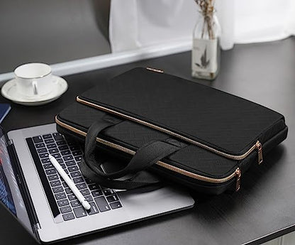 KIZUNA Laptop Sleeve Case 14 Inch Computer Carrying Handbag for 15" Macbook air M3 2024/Lenovo Flex 14/IdeaPad Flex 5/15.4 MacBook Pro/14 lenovo Yoga Slim 7 Pro X/IdeaPad Slim 3i - color: Black, size: 14 Inch