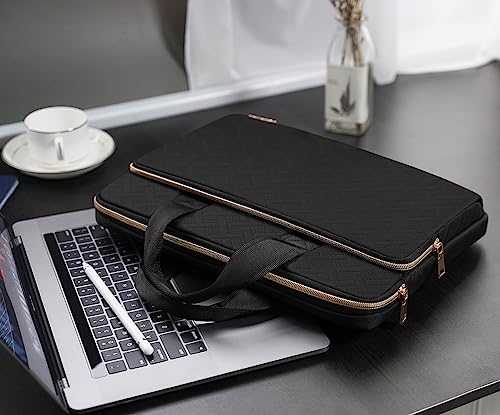 KIZUNA Laptop Sleeve Case 14 Inch Computer Carrying Handbag for 15" Macbook air M3 2024/Lenovo Flex 14/IdeaPad Flex 5/15.4 MacBook Pro/14 lenovo Yoga Slim 7 Pro X/IdeaPad Slim 3i - color: Black, size: 14 Inch