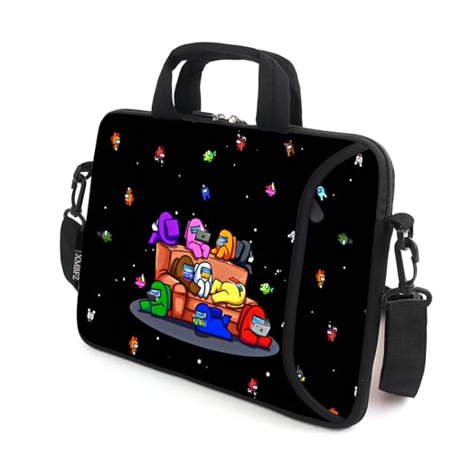 13.3" laptop bag adjustable shoulder strap with handle accessory pocket fits 11.6" 12" 12.1" 13" 13.3" Laptops (CSJQR-1) - color: Csjqr-1
