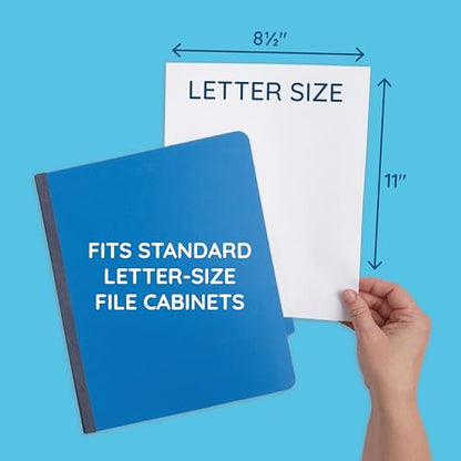 Blue Summit Supplies 10 Classification Folders, 2 Divider, Dark Blue | Heavy-duty, 2 in expansion, 2 prong fasteners, 2 dividers, 6 sections, for medical, legal, and personnel files