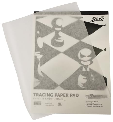 Sax Tracing Paper Pad - 9 x 12 inches - 50 Sheets per Pad, 25lbs - White - 248200