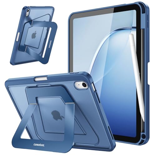 Fintie Shockproof Case for iPad (A16) 11th Generation 11 Inch (2025), iPad 10th Generation 10.9 Inch (2022) - [Built-in Pencil Holder] Slim Frosted Hard Cover with Multi-Angle Kickstand, Navy Blue - color: Navy Blue