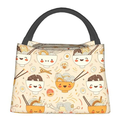Cute Ramen Noodle Lunch Bag for Women, Girls, Kids, Reusable Insulated Lunch Box for Work, Office, Picnic, Travel, School, Gifts - color: Cute Ramen Noodle