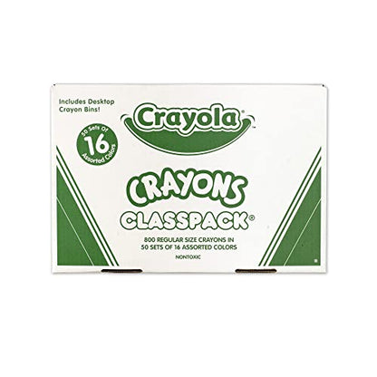 Crayola 점보 크레용 클래스팩, 200개 및 크레용 학교 용품, 색연필, 대량 교실 용품, 12가지 색상은 다를 수 있음, 240개, 표준