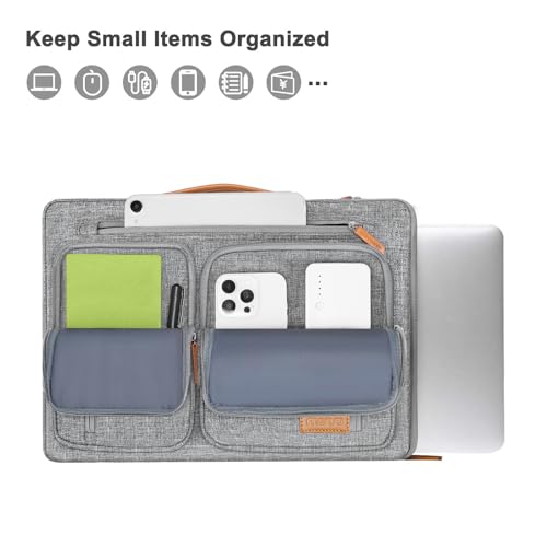 MOSISO 360 Protective Laptop Case 15 inch, Laptop Sleeve | Compatible with MacBook Air 15 M5 M4 M3 M2, Dell XPS, Side Open Carrying Computer Bag with 5 Accessory Pockets&Belt, Gray - color: Gray, size: 15 inch