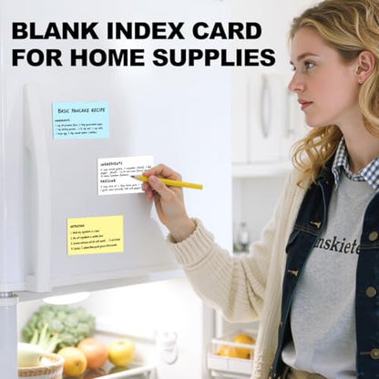 300 Count Blank Index Cards 3x5 Notecards Flashcards for Studying Colorful Flash Cards Blank 3 by 5 Neon unlined Index Cards Bulk Small Cute Cards Pretty Study Flashcards 3 x 5 Note Cards 6 Pack of 50 - color: Blankcolors-3x5-300