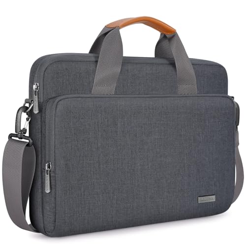 KIZUNA Laptop Bag Case 15-16 Inch Computer Shoulder Sleeve for MacBook Pro 16 M4/16 Lenovo IdeaPad Flex 5i/IdeaPad Pro 5 Gen 9/Yoga Pro 9i/Slim 5i Gen 8/HP ENVY/16.3" XPS 16/Dell 16 Plus/ASUS,Grey - size: 15-15.6 Inch