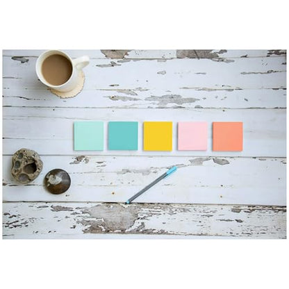 Post-it Notes, 3 x 3 in, Beachside Café Collection, 4 Pads | School Supplies and Office Products