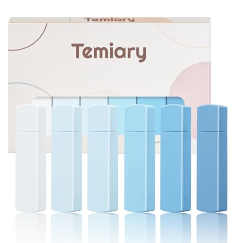 Temiary 6Pcs Mini White Correction Tapes, Quick Dry Smooth Pull Out, Blue | Aesthetic Cute Correction Tape Set Easy To Use for Students School Office Supplies - color: Blue