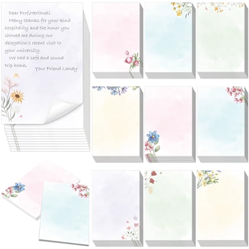 Spiareal 100 Pcs Blank Note Cards Blank Decorative Notecards Index Cards Bulk Thank Greeting Notecards for DIY School Office Wedding Baby Shower(Colorful,4 x 6 in,Flower) - color: Colorful, size: 4 x 6 in, style: Flower