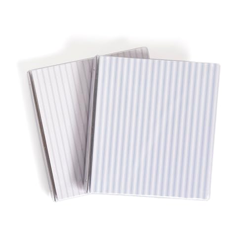 U Brands 2 Pack 1 Inch Clearview Binders, Romantic Vintage, O-Ring, 2 Interior Pockets, Clear View Cover, Holds Letter Size Paper - style: 2 Count Romantic Vintage
