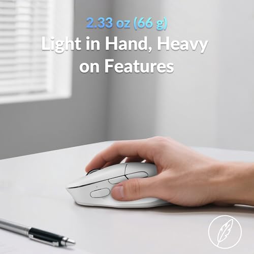 Keychron M7 8K Wireless Mouse, 30K DPI Optical Computer Mice, 2.4 GHz/Bluetooth/Wired with Macro Button 66g Lightweight Ergonomic, Up to 140 Hours Worktime for Laptop macOS/Windows - White - color: White, style: 8K Polling Rate