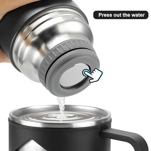 Stainless Steel Thermo 700ml/23.7oz Vacuum Insulated Bottle with Cup for Coffee Hot drink and Cold drink water flask.(Black,Set) - color: Black (Set), size: 23.7 Ounces