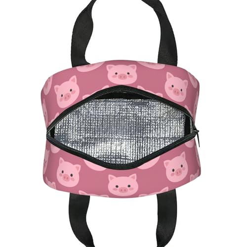 Cute Cartoon Pig Lunch Box - Insulated Lunch Bags for Kids Boys Girls Reusable Lunch Tote Bags, Perfect for School/Camping/Hiking/Picnic/Beach/Travel - color: Cute Cartoon Pig