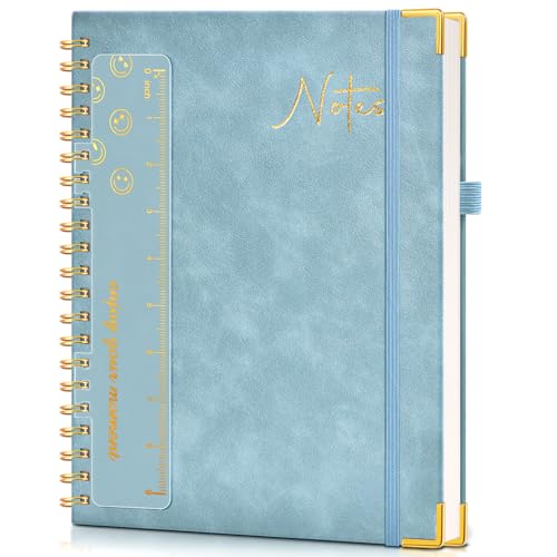 Blank Spiral Notebook Journal 8.5” x 11”, A4 Large Hardcover Sketch Book for Women Men, 100 GSM Blank Paper Drawing Notebook, Spiral Bound Sketchbook for Sketching School Work Note Taking, Blue - color: Blue, size: Plain