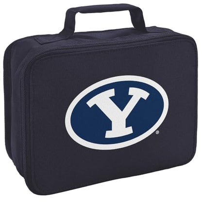 Campus Lab BYU Cougars Primary Logo Insulated Soft Sided Lunch Box - Reusable Lunch Bag For School Office Work, BPA Free, Navy - color: Brigham Young University
