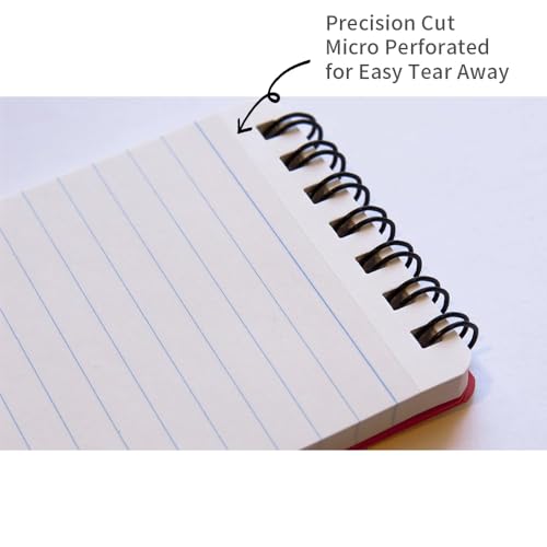 Maruman M.Memo Mini Notepad (N595A-33), Narrow Ruled, Twin Ring Spiral Binding, A7 Size Perforated 50 Sheet Note Pads, 2.7 x 4.3 Inches, White Notebook Paper, Light Green Cover, 20-Pack