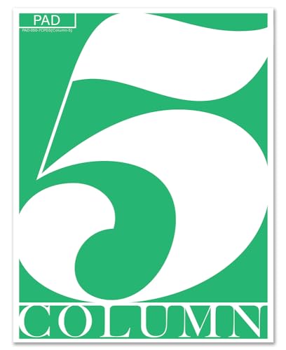 BookFactory 5 Column Columnar Pad, Wire-O, 50 Pages | Five Columns Notepad Format, 8.5'' x 11'' - Made in USA - size: 5 Column, style: Notepad