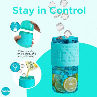 Copco Hydra Water Bottle 16.9 oz - Aqua & Mint, Set of 2 - color: Aqua/Mint