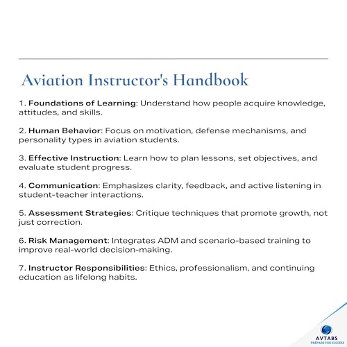 Aviation Instructor’s Handbook – Pre-Tabbed FOI Study Guide, FAA Training Manual with Color-Coded Tabs, Lesson Planning & Instruction Techniques for Flight Instructors & Pilot Training 50 tabs Set - style: Pre-tabbed-AIH