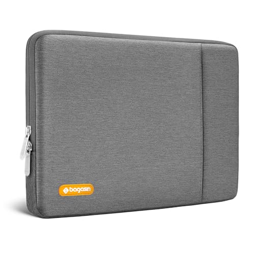 Bagasin 17-17.3 Inch Water Resistant Laptop Sleeve Case | Dirt resistant, corner & edge shock protection, built-in accessory pocket, fits HP Dell Lenovo Asus 17.3 inch notebooks - color: Grey, size: 17.3